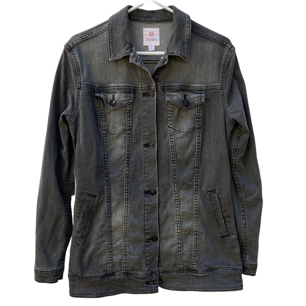 LuLaRoe Charcoal Gray Denim Jean Jacket